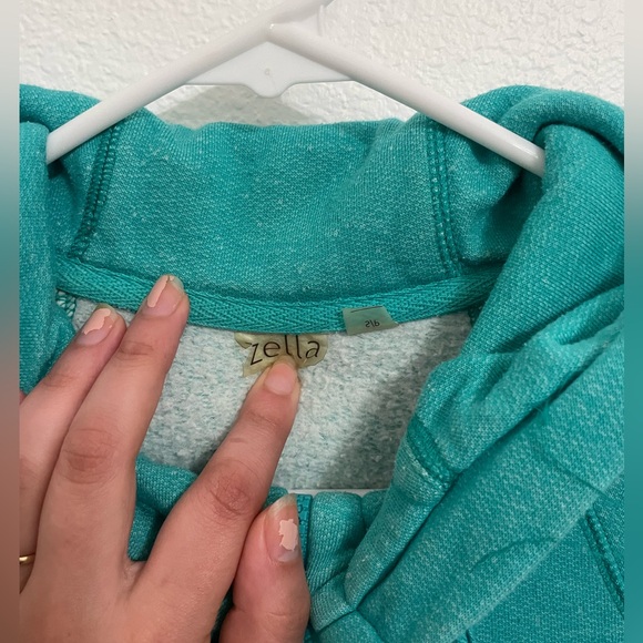 Zella Teal hoodie, Size S - Picture 2 of 11
